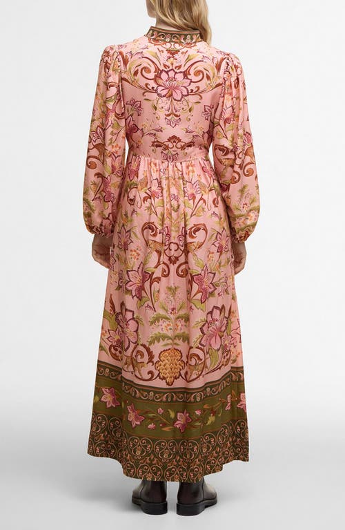 Barbour Alice Mixed Floral Long Sleeve Maxi Dress In Pink