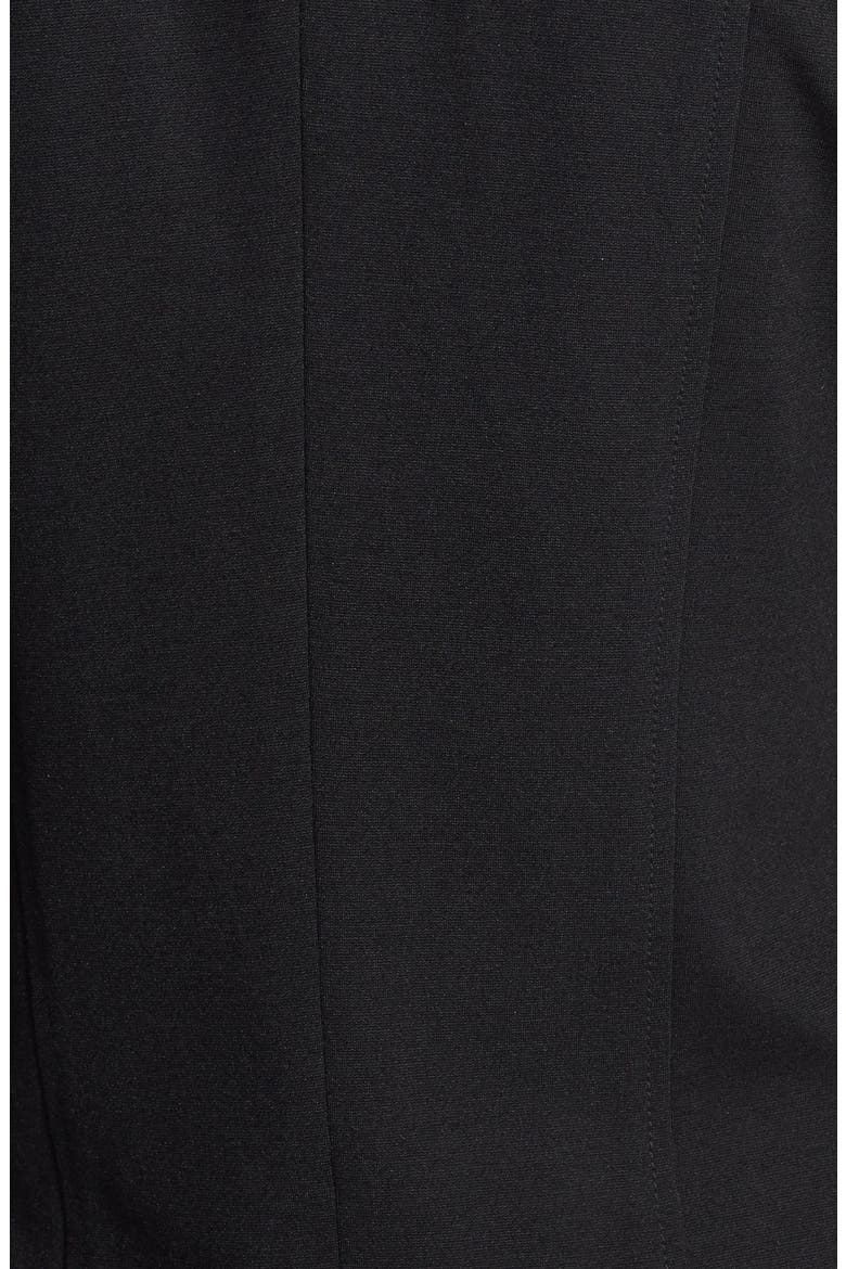 'Lincoln' Faux Leather Drape Front Jacket, Alternate, color, BLACK