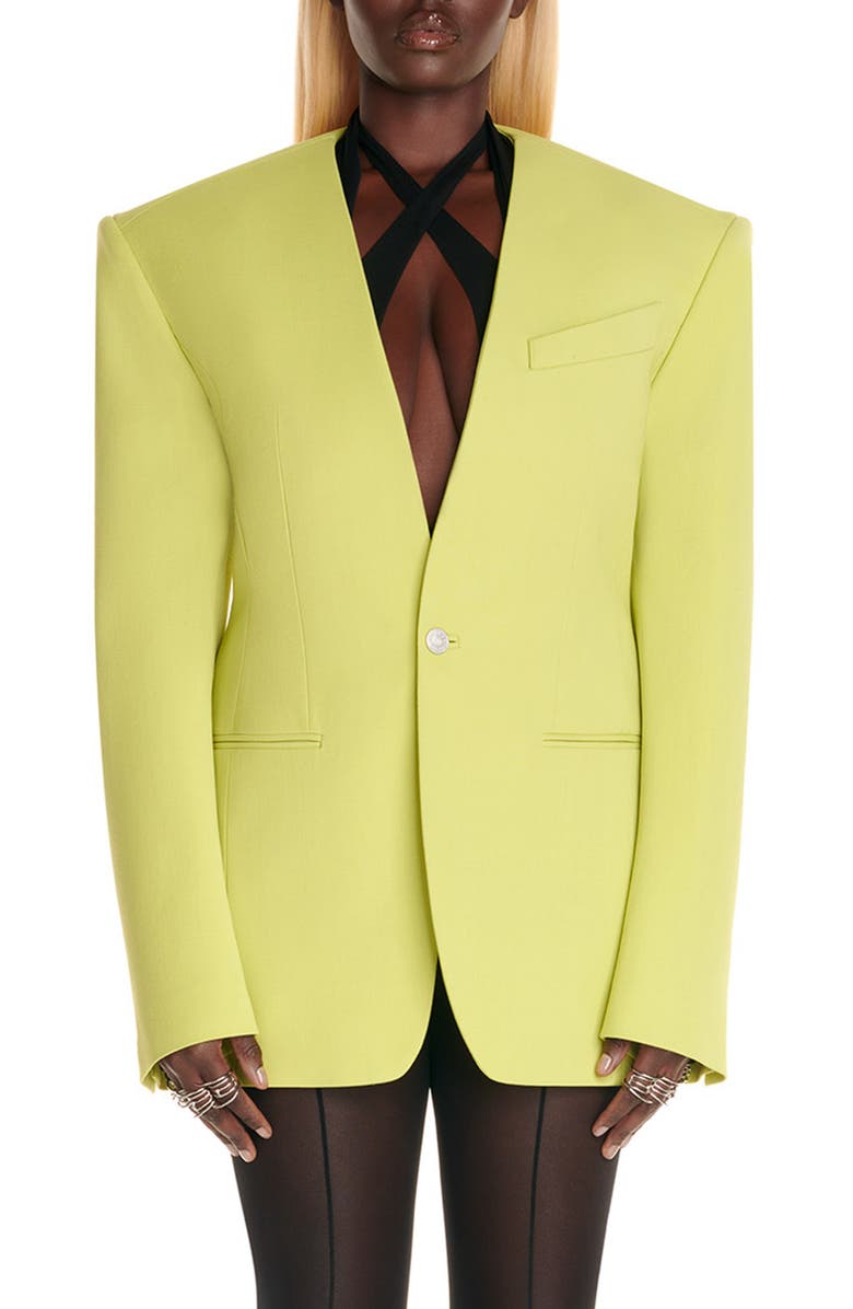 MUGLER Oversize Wool Twill Jacket, Main, color,
