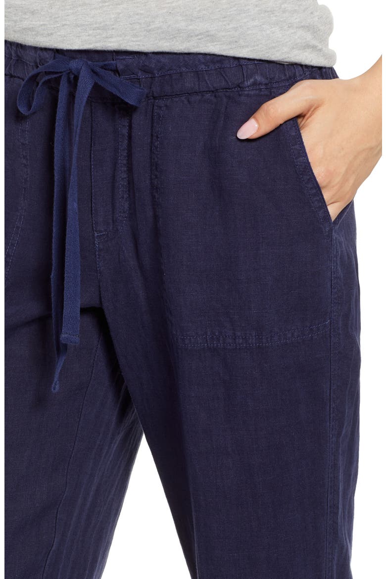 Linen Blend Pants, Alternate, color, NAVY PEACOAT