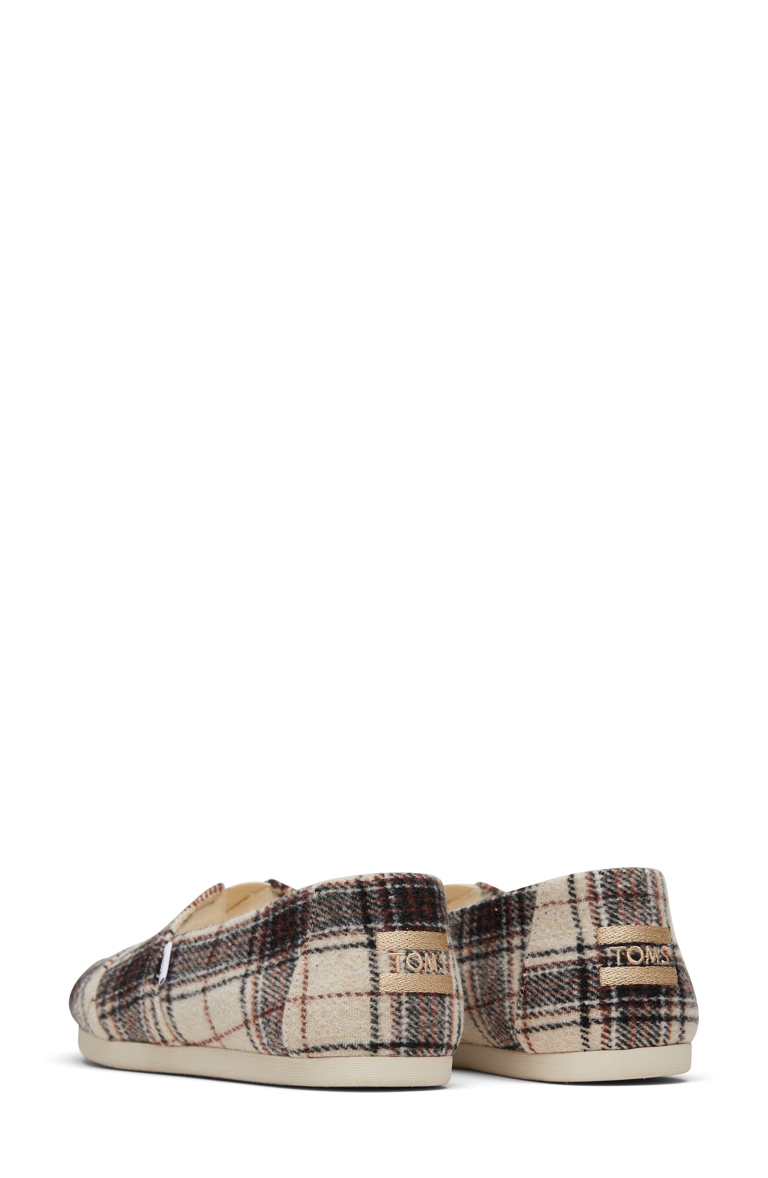 TOMS Alpargata Plaid Faux Fur Lined Slip-On, Alternate, color, 