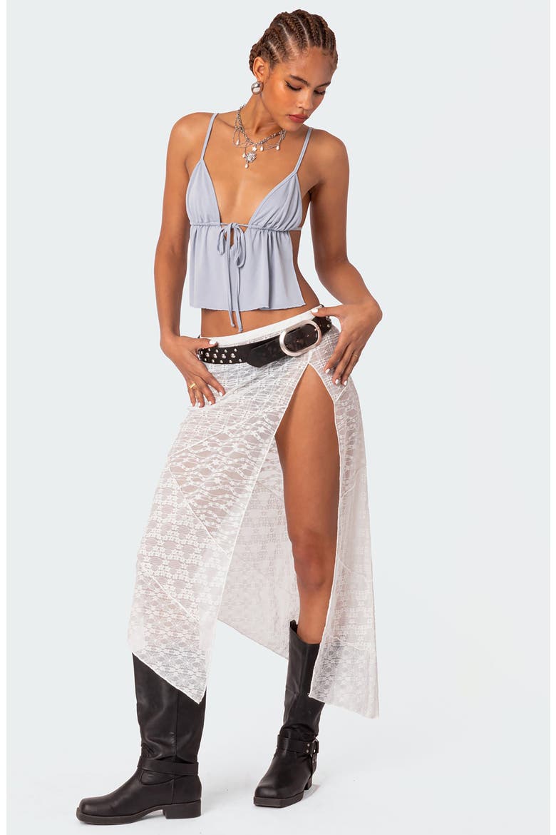 Rylee Tie Front Open Back Camisole, Alternate, color, LIGHT-BLUE