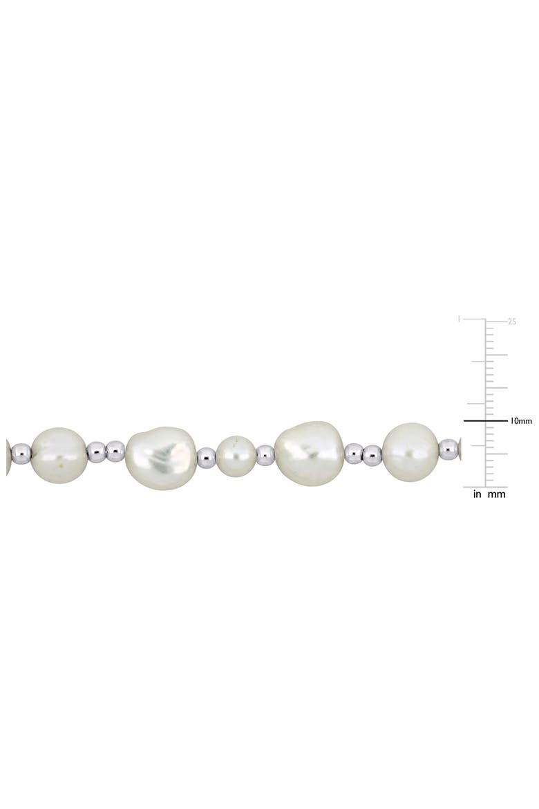 Cultured Freshwater Pearl Necklace & Bracelet Set, Alternate, color, WHITE