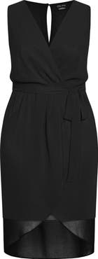 City Chic Zayla Faux Wrap Sheath Dress