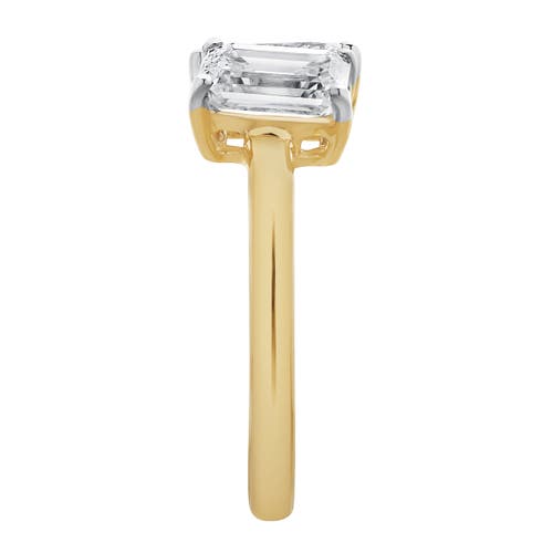 Luvmyjewelry Evermore 14k Gold Toi Et Moi Emerald And Pear Lab Grown Diamond Ring In 14k Yellow Gold