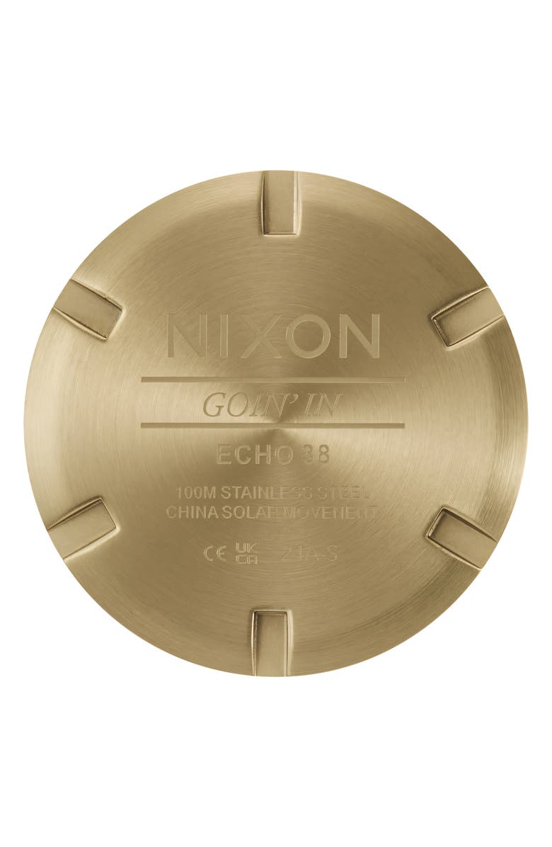 Nixon Echo Solar Automatic Bracelet Watch, 38mm, Alternate, color, Gold / Black