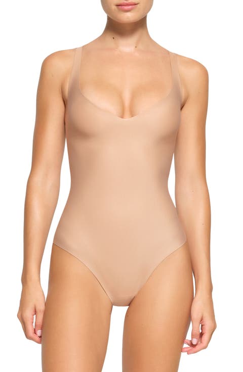 Unlined Plunge Thong Bodysuit (Regular & Plus)