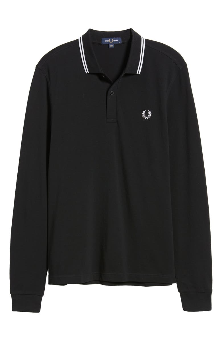 Fred Perry Twin Tipped Long Sleeve Piqué Polo, Alternate, color, 