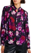Bella Dahl Floral Stand Collar Button-Up Shirt