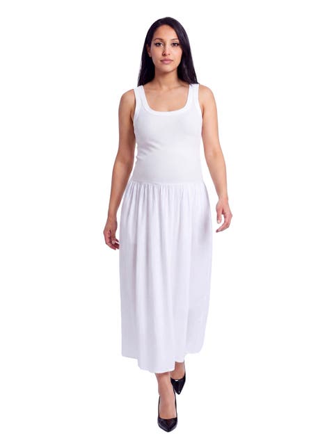 Maternity Essential Sleeveless Scoop Neck A-Line Pocket Maxi Dress