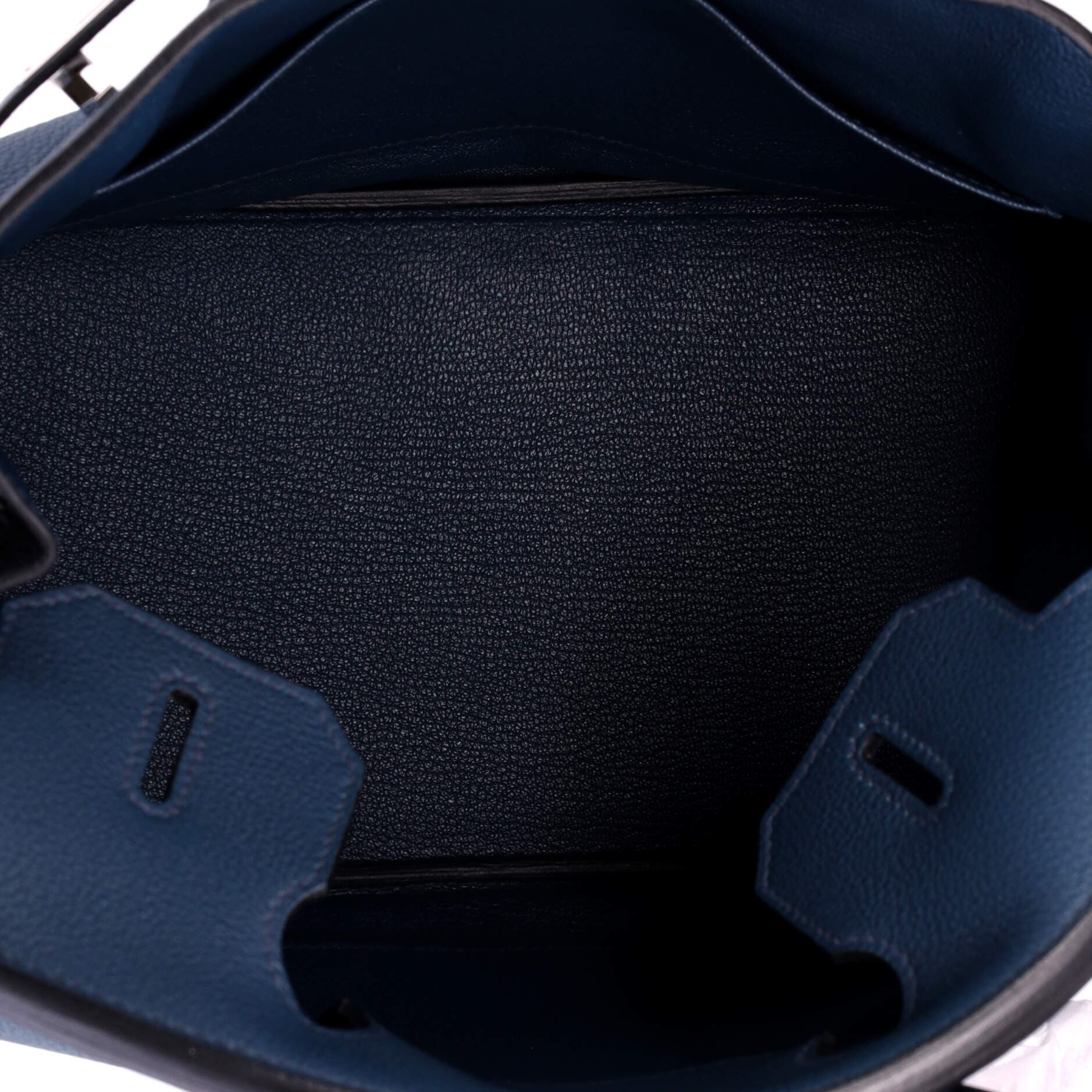 Pre-Owned Hermes Birkin Handbag Blue Togo with Palladium Hardware 30, Alternate, color, Bleu De Prusse