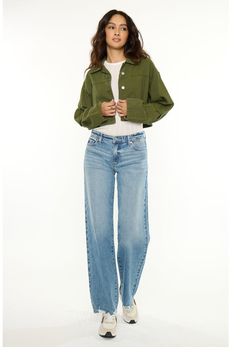 Frankie Low Slung Baggy Wide Jeans, Main, color, Medium Wash