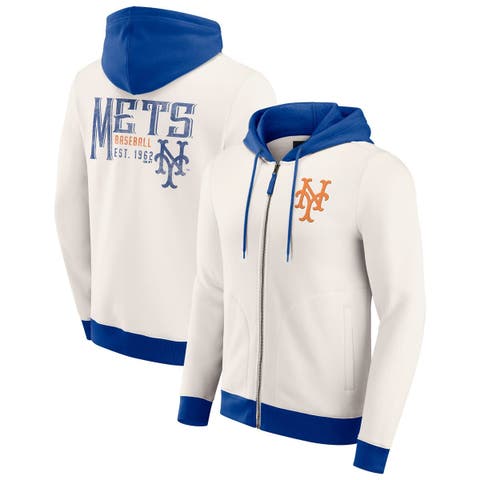 Men's Darius Rucker Collection by Fanatics  Cream New York Mets Polar Fleece Full-Zip Hoodie