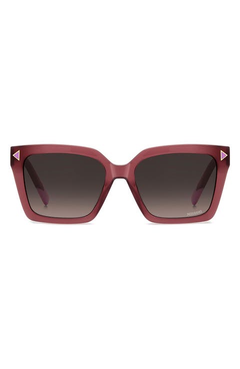 55mm Gradient Square Sunglasses