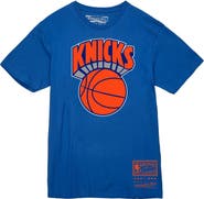 Mitchell & Ness Men's Mitchell & Ness Blue New York Knicks Hardwood Classics Vintage Logo T-Shirt