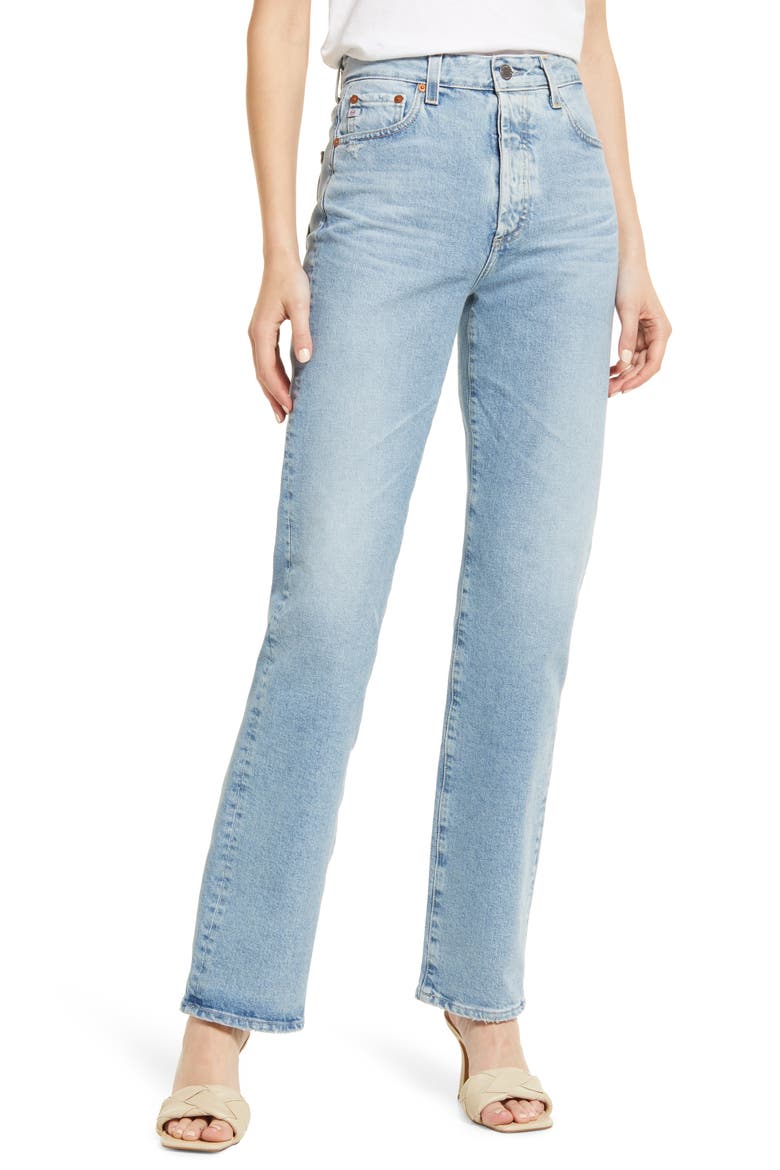 Alexxis High Waist Straight Jeans, Main, color, 23 YEARS FACADE