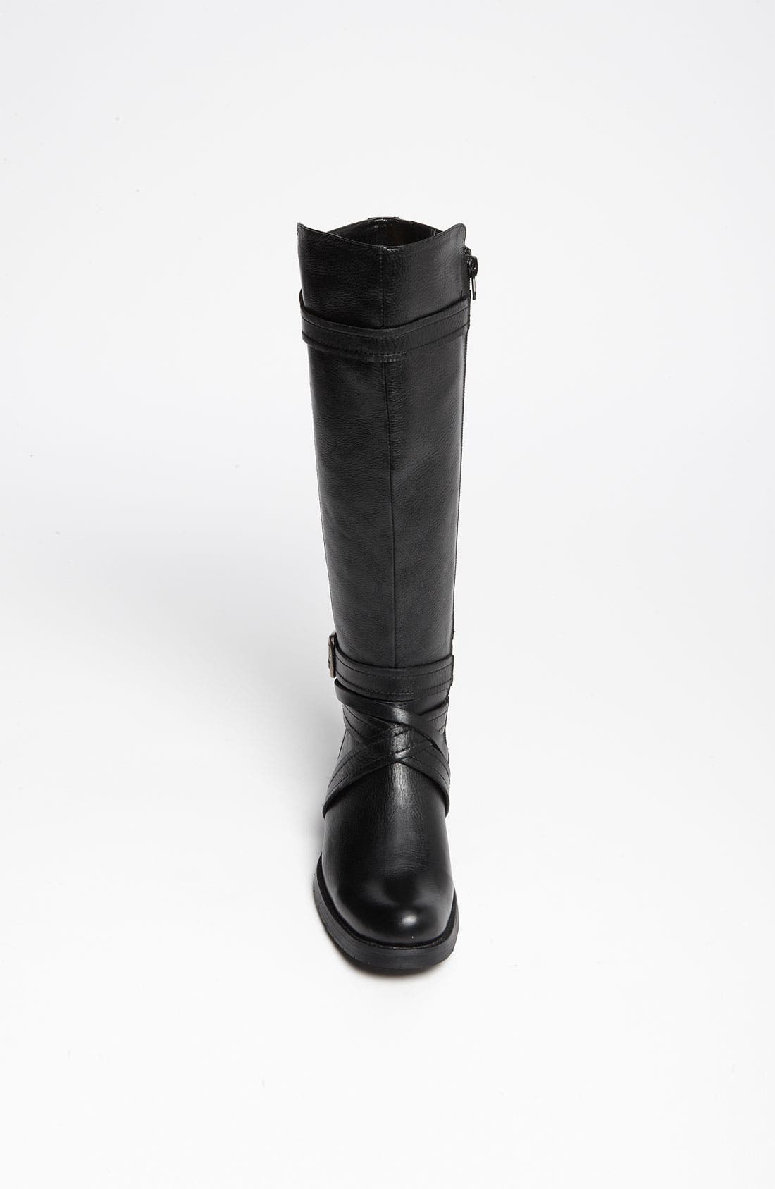 'Kacy' Boot, Alternate, color, BLACK LEATHER