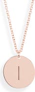 MESHMERISE Initial Disc Pendant Necklace