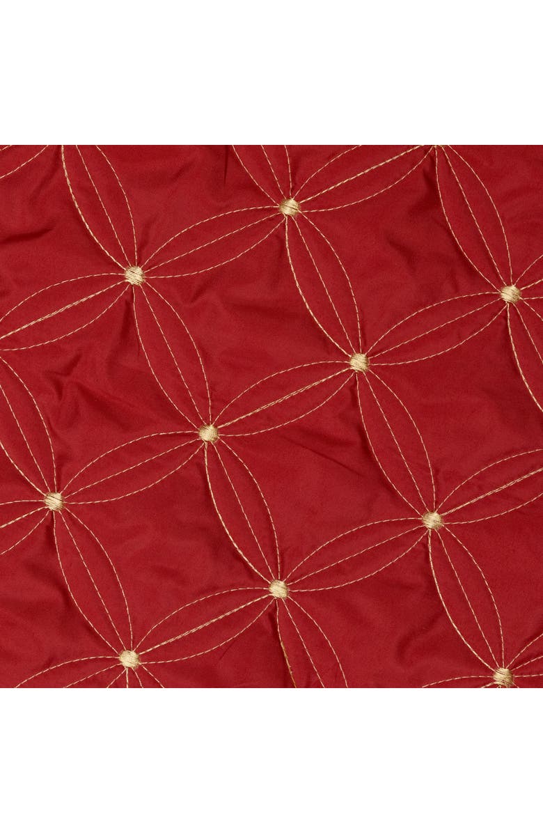 Northlight Round Quilted Tree Skirt - 60" - Red and Gold, Alternate, color,