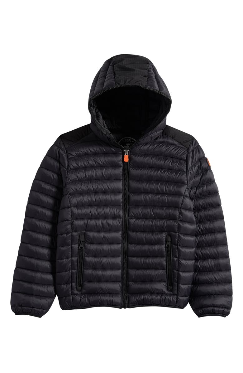 Save The Duck Kids' Flip Recycled Nylon Puffer Jacket, Main, color, Black