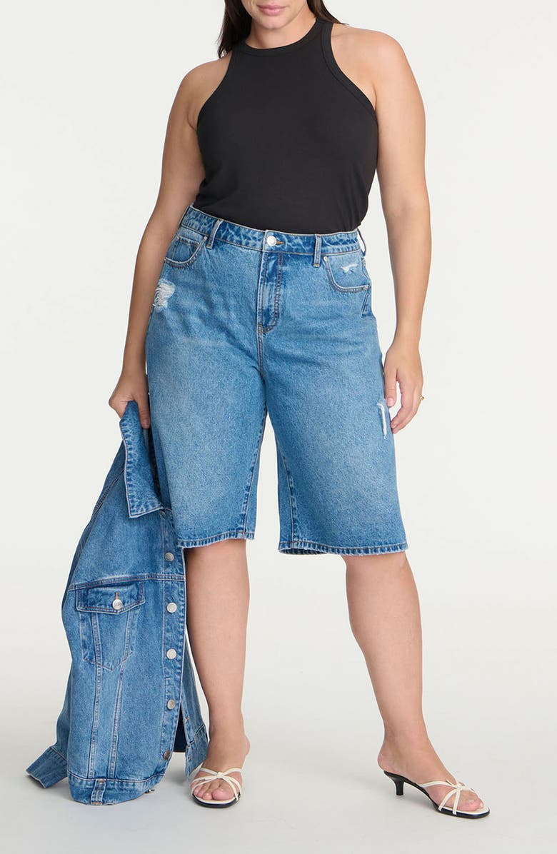 ELOQUII Racerback Rib Tank, Alternate, color, 