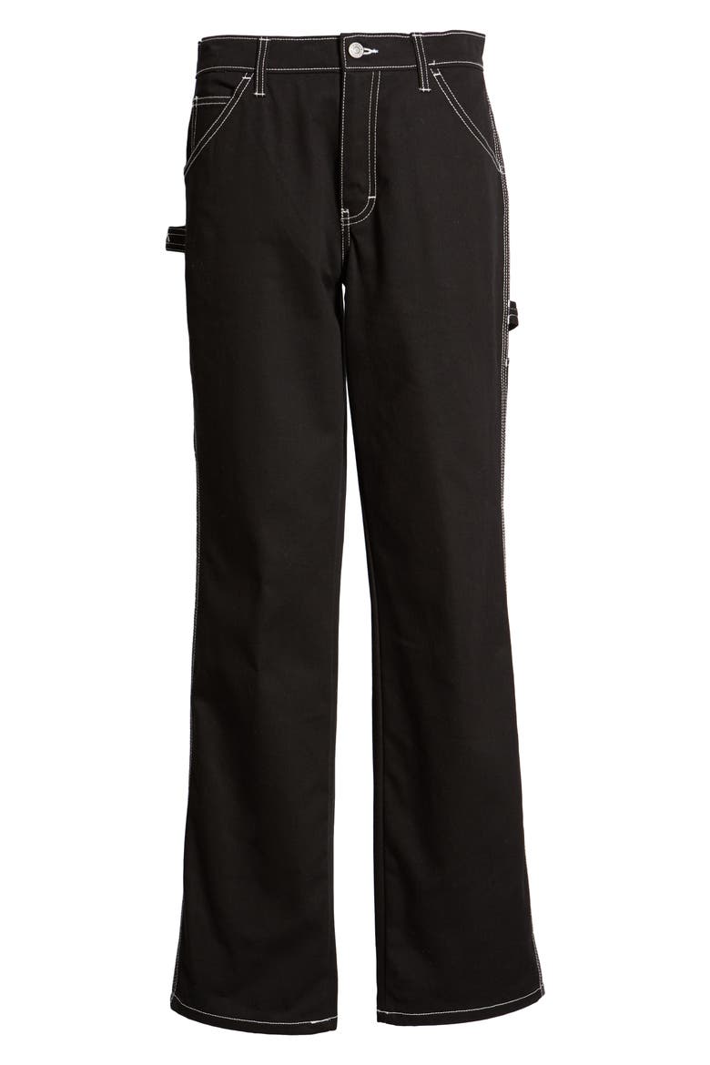 Relaxed Fit Carpenter Pants, Alternate, color, BLACK