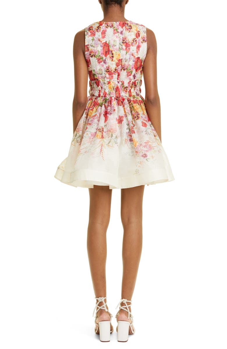 Zimmermann Wonderland Floral Print Organza Dress, Alternate, color,