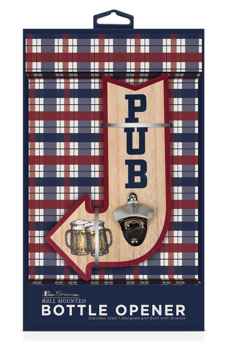 Arrow Wall Mounted Bottle Opener, Alternate, color, NATURAL