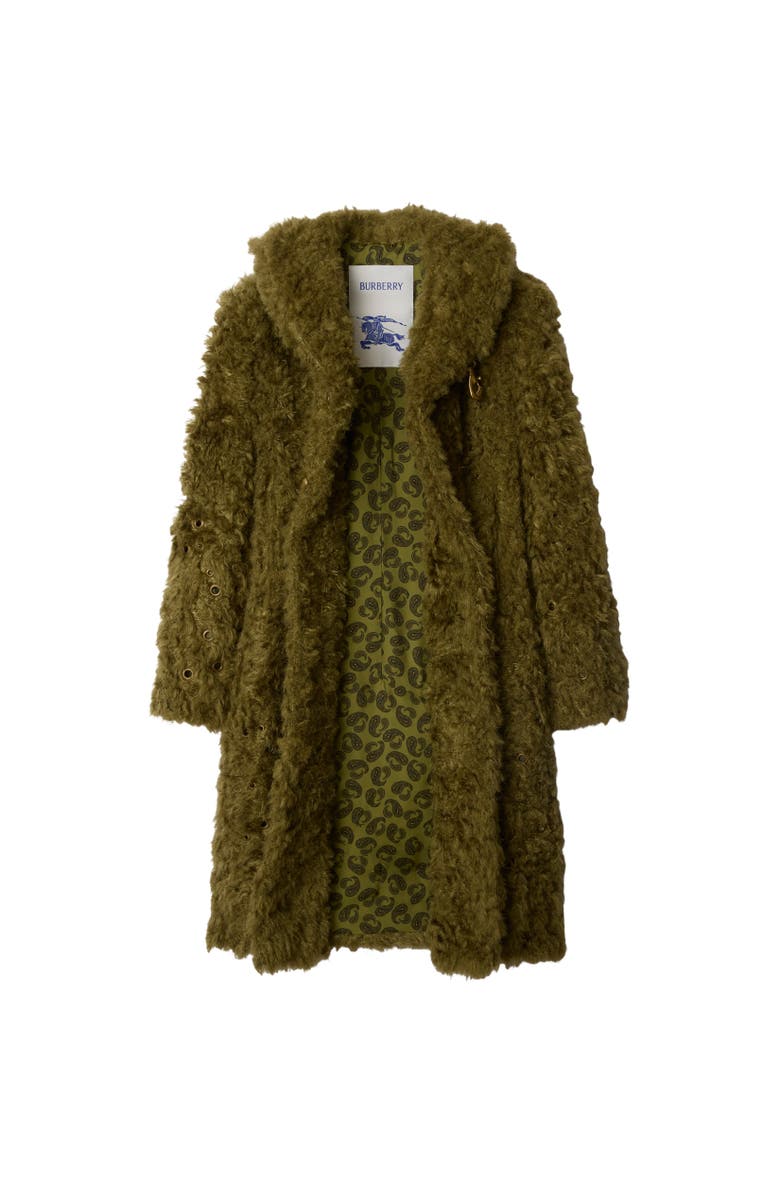 Burberry Faux Fur Coat, Alternate, color, 
