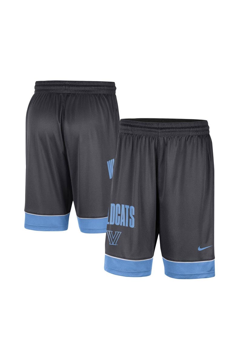Nike Men's Nike Charcoal/Light Blue Villanova Wildcats Performance Fast Break Shorts, Main, color,