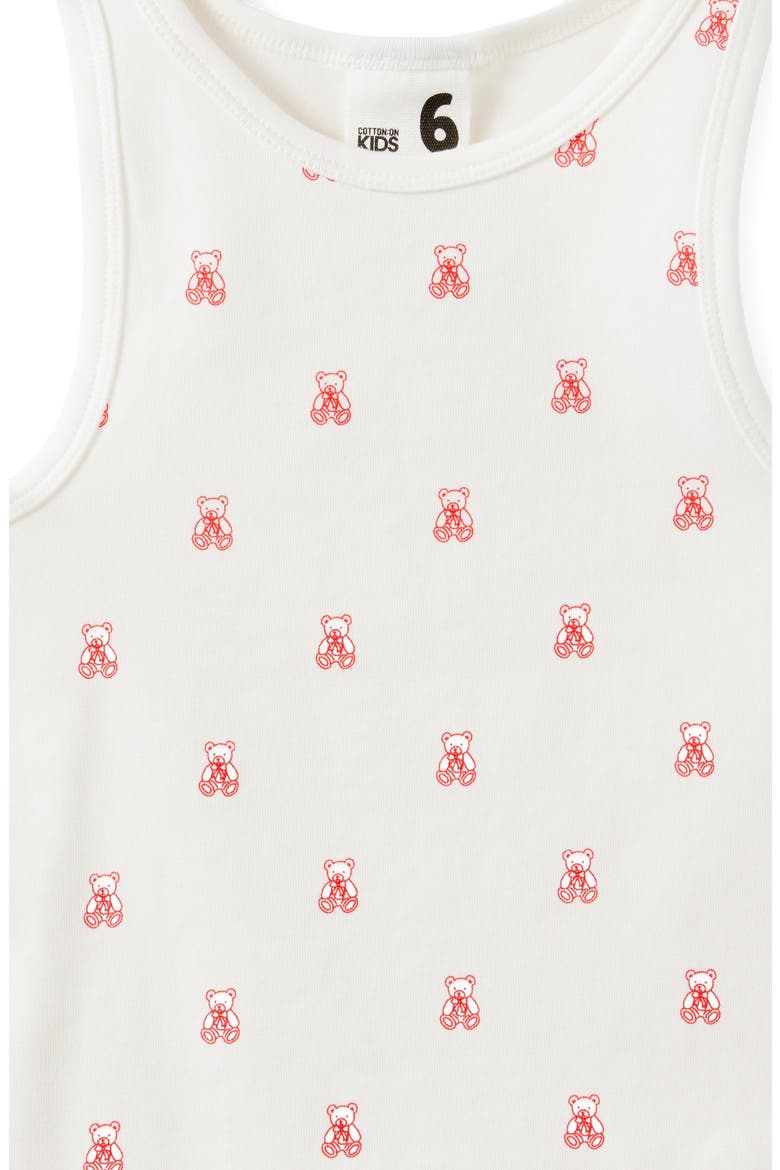 Kid's Fitted Essential Racer Back Tank, Alternate, color, Vanilla Teddy Yardage