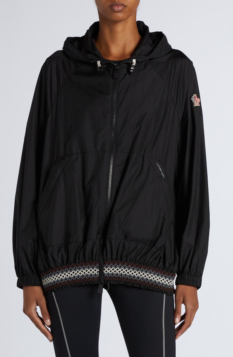 Moncler Grenoble Samedans Packable Hooded Jacket, Alternate, color, Black