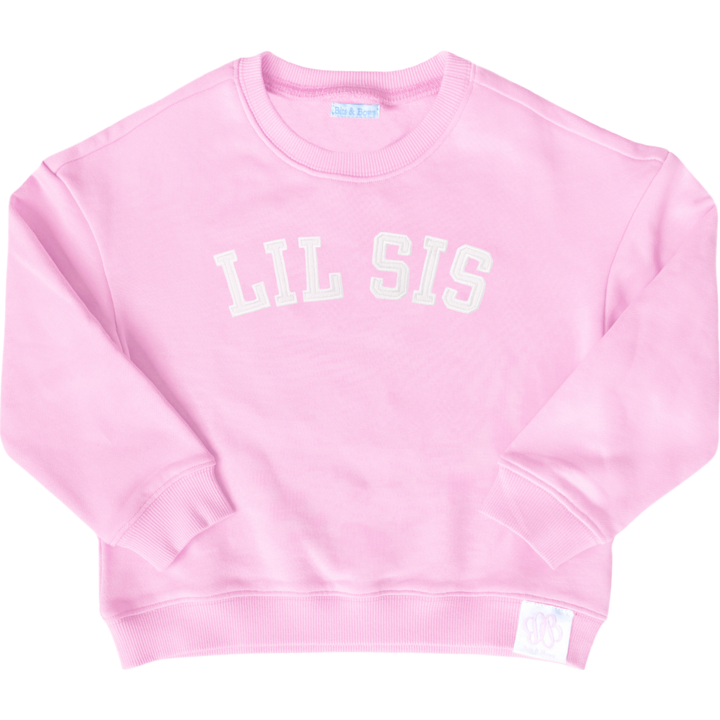Bits & Bows Lil Sis Sweatshirt In Pink