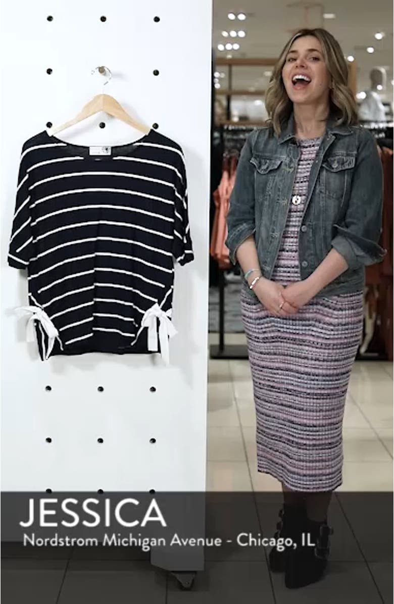 Side Tie Stripe Tee, sales video thumbnail