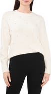 Chaus Rhinestone Cozy Crewneck Sweater