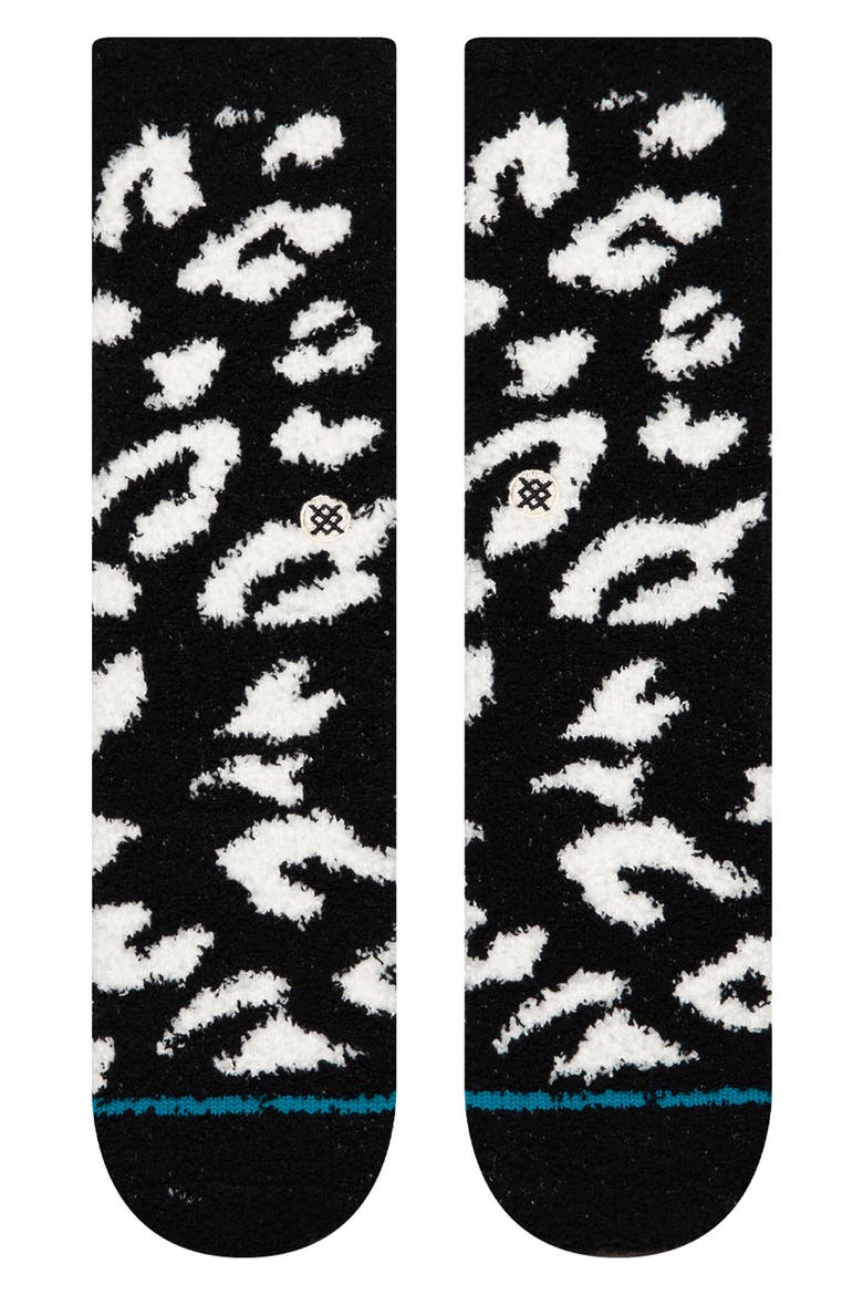 Purrfect Stretch Crew Socks, Alternate, color, BLACK