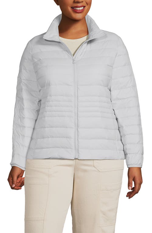 Shop Lands' End Wanderweight Ultralight Packable Down Jacket In Light Mist