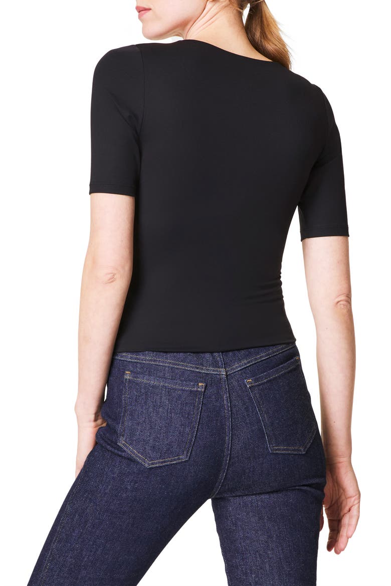 Smoothing Jersey T-Shirt, Alternate, color, CLASSIC BLACK