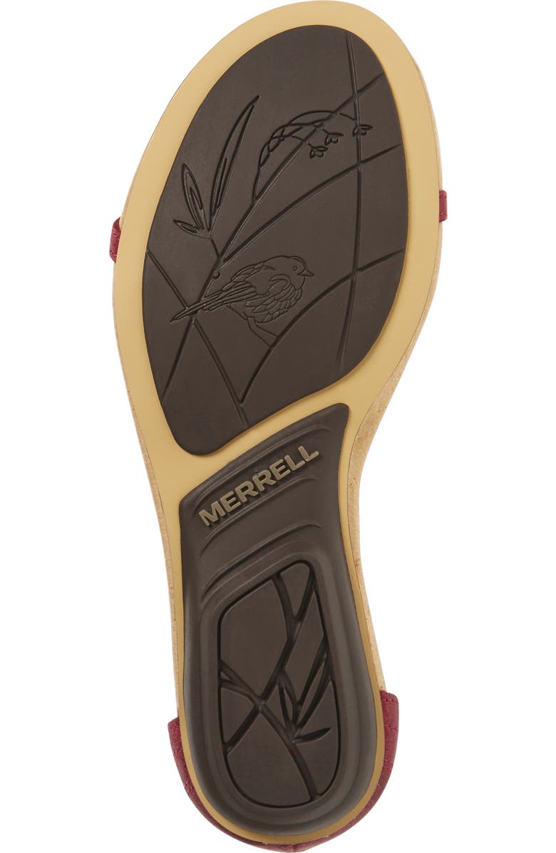 Merrell Solstice T-Strap Sandal, Alternate, color, Beet Red Leather