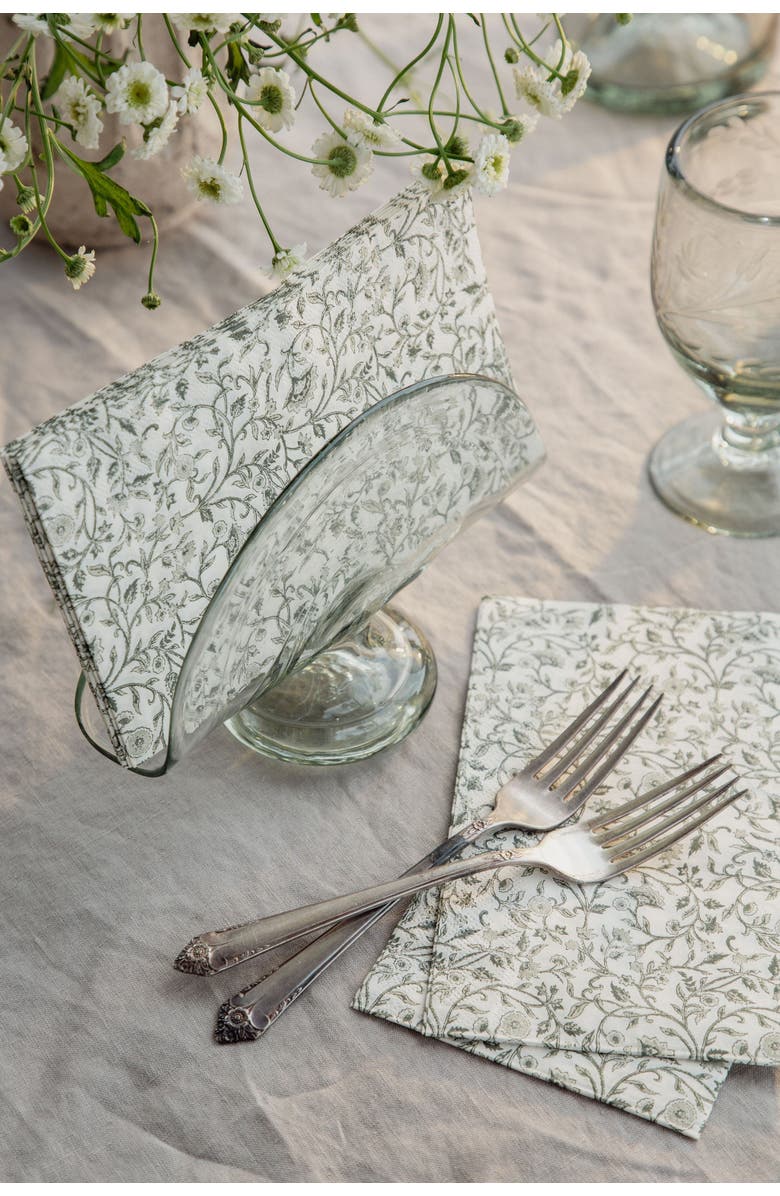 Villa Lua Home Handblown Napkin Holder, Alternate, color, Black