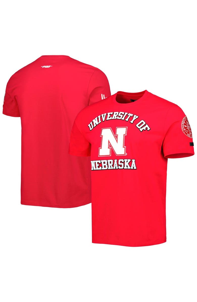 PRO STANDARD Men's Pro Standard Scarlet Nebraska Huskers Classic Stacked Logo T-Shirt, Main, color,