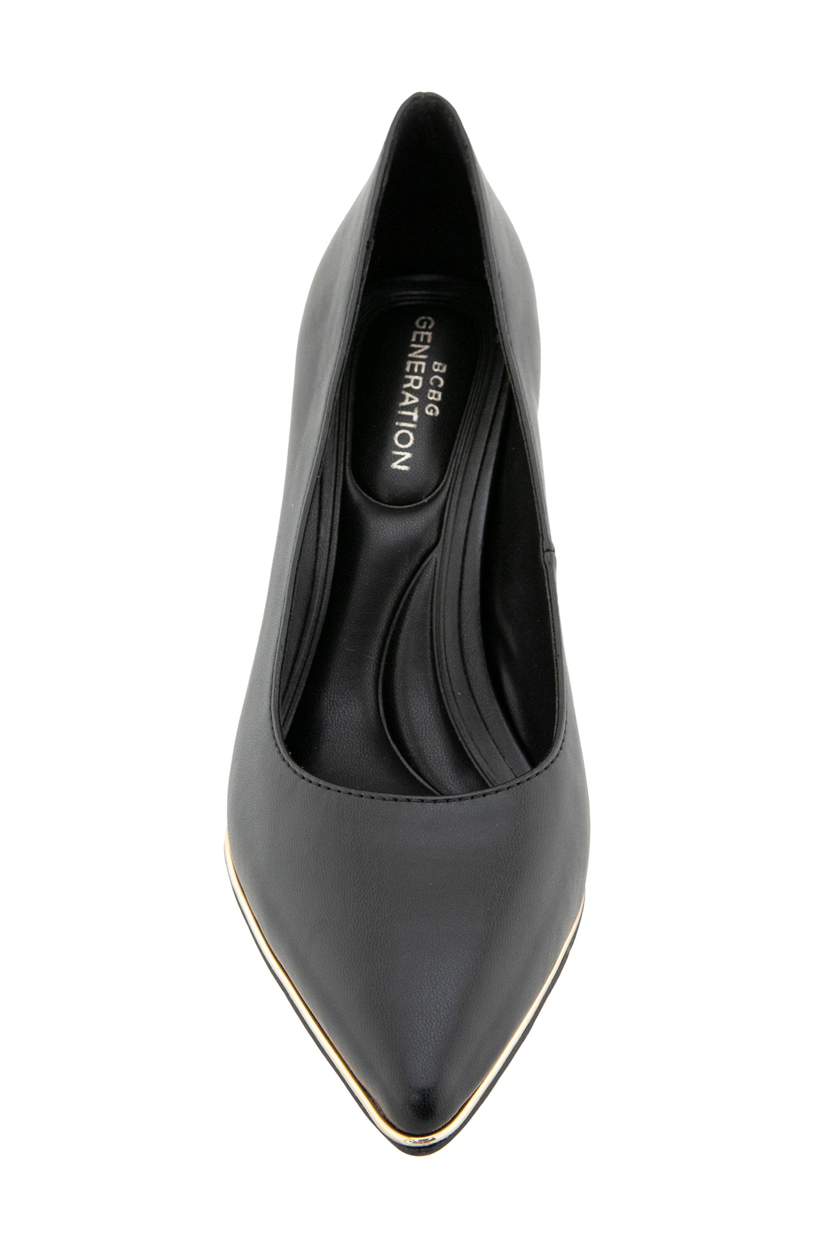 Bixxo Faux Leather Pump, Alternate, color, BLACK PU