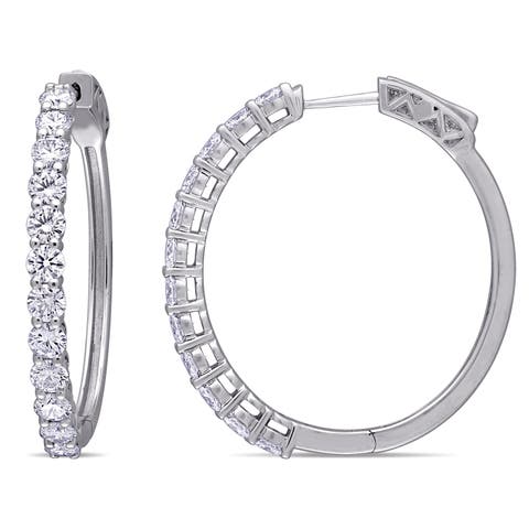 2 3/8ct. t.w. Lab-Grown Diamond Hoop Earrings 14k