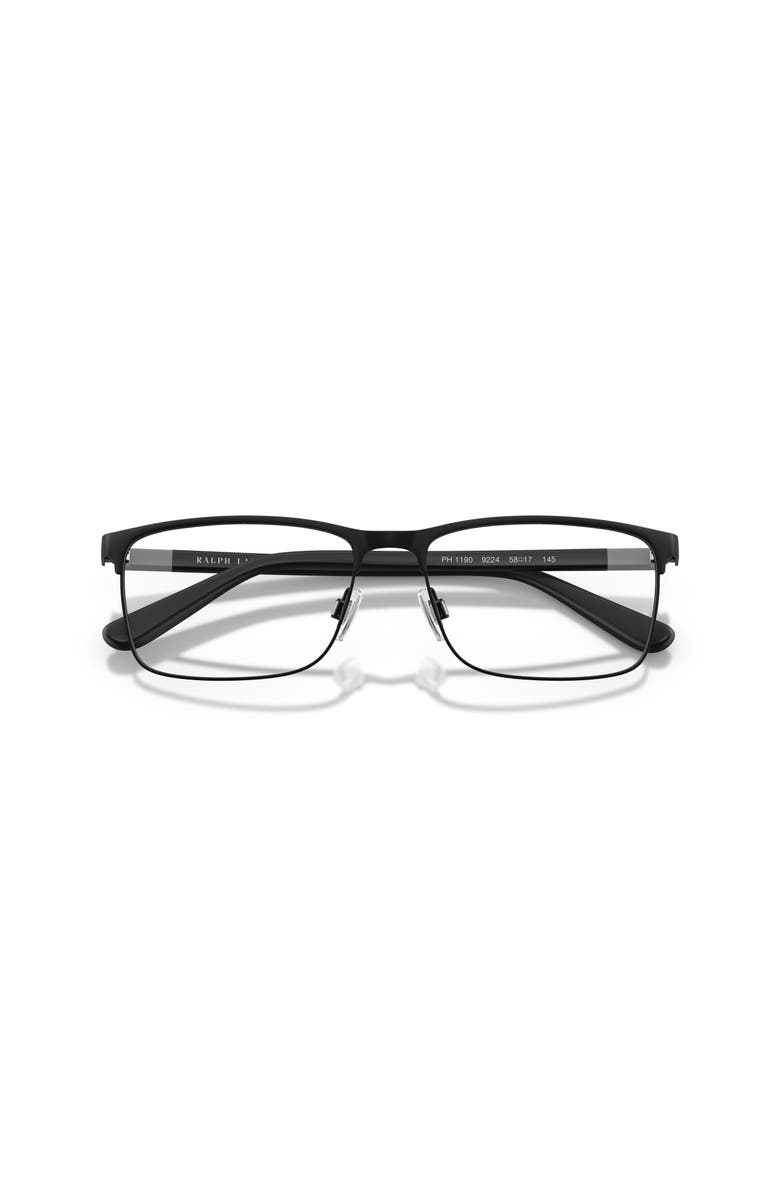 Polo Ralph Lauren 58mm Rectangle optical glasses, Alternate, color, Black