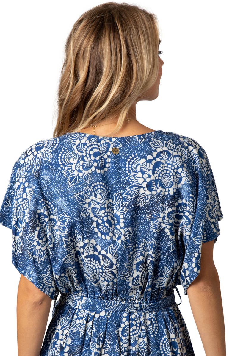 Rip Curl Coastal Tide Floral Faux Wrap Maxi Dress, Alternate, color,