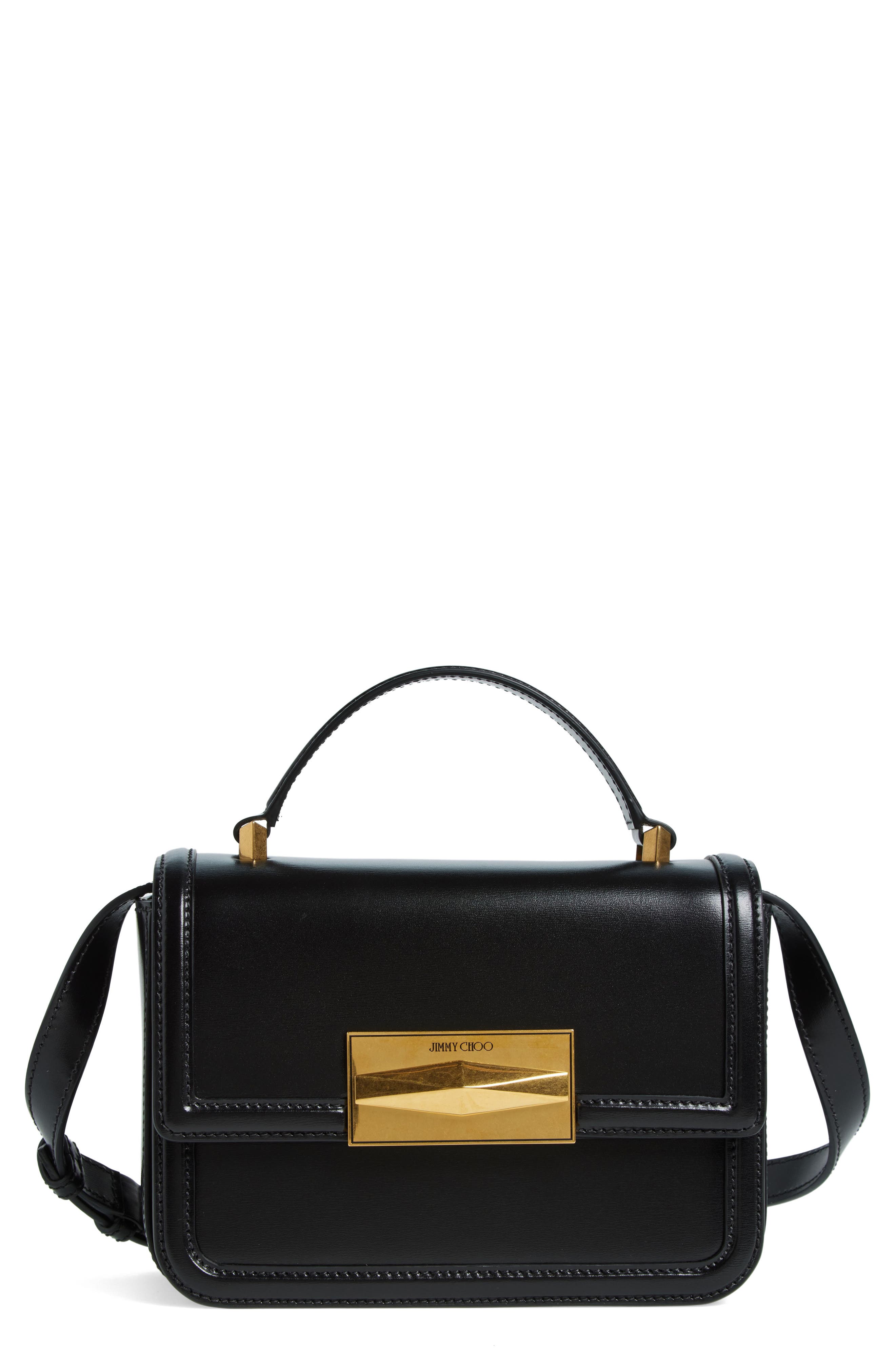 Jimmy Choo Diamond Leather Top Handle Bag, Main, color, 