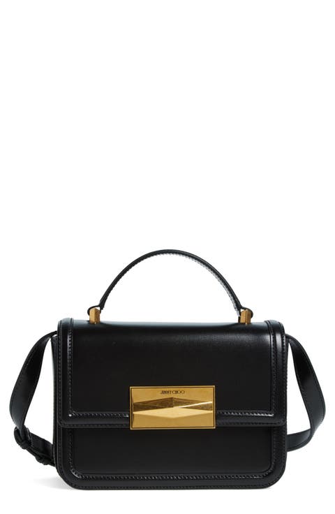 Diamond Leather Top Handle Bag