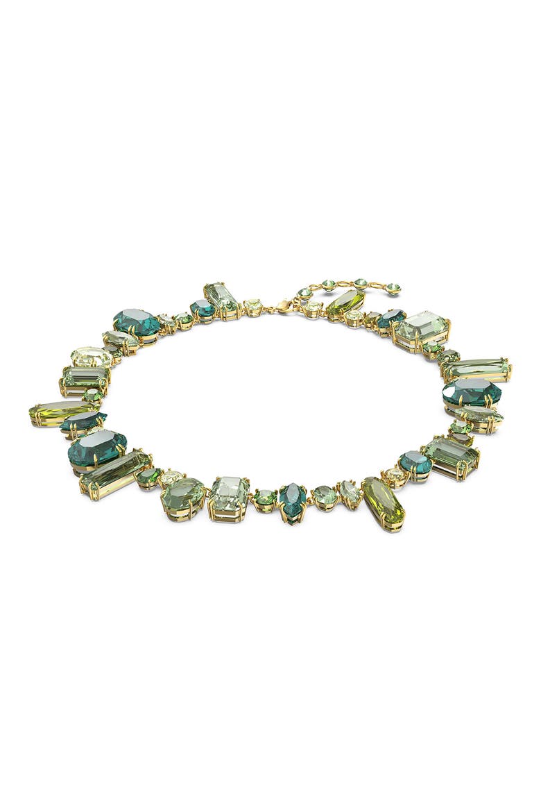 Gema Crystal Necklace, Alternate, color, GREEN