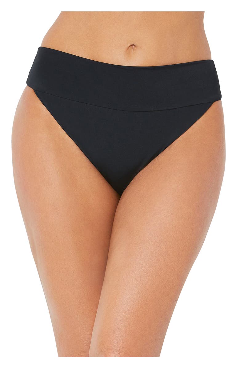 Swimsuits for All High Cut Cheeky Swim Brief, Main, color, Black