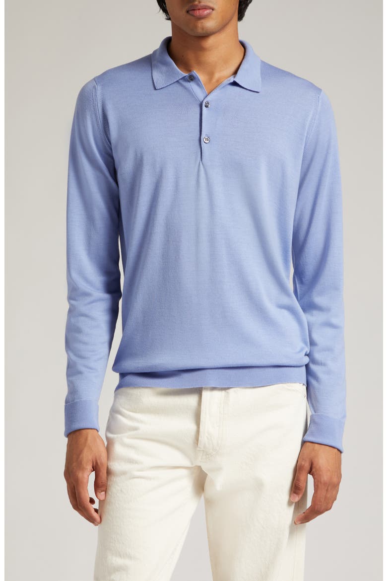 Cotswold Wool Polo Sweater, Main, color, WINTER VIOLET